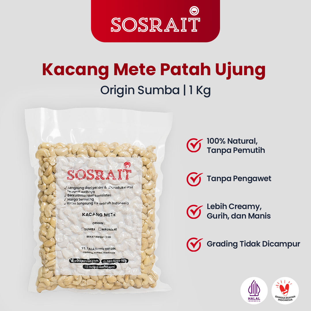 KACANG METE 1Kg Patah Ujung (Butss) Asli Sumba