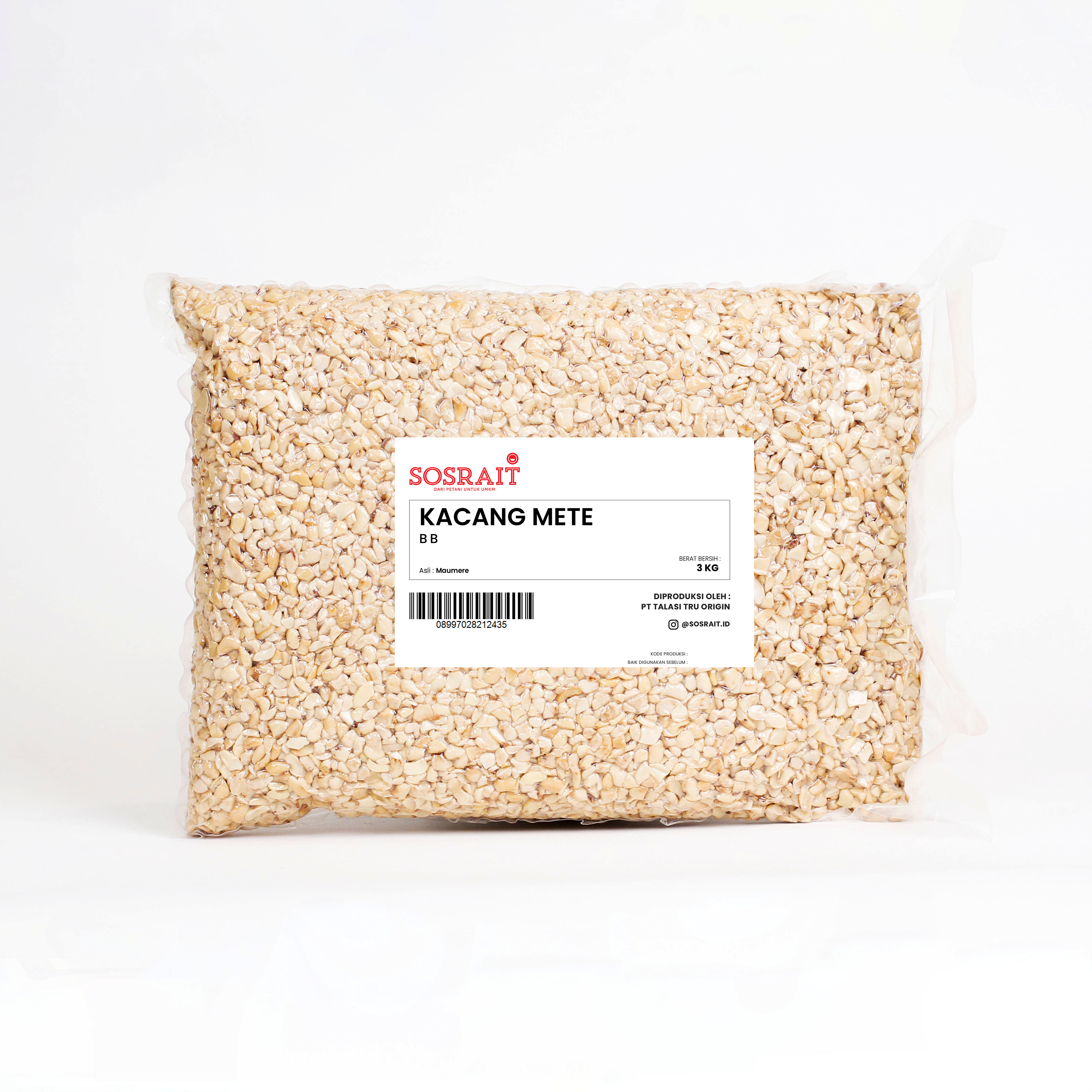 KACANG METE Granul (BB), 3kg (Asli Maumere)
